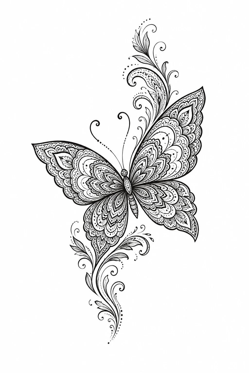 Mehndi-Inspired Butterfly — butterfly hand tattoo for women style outfit