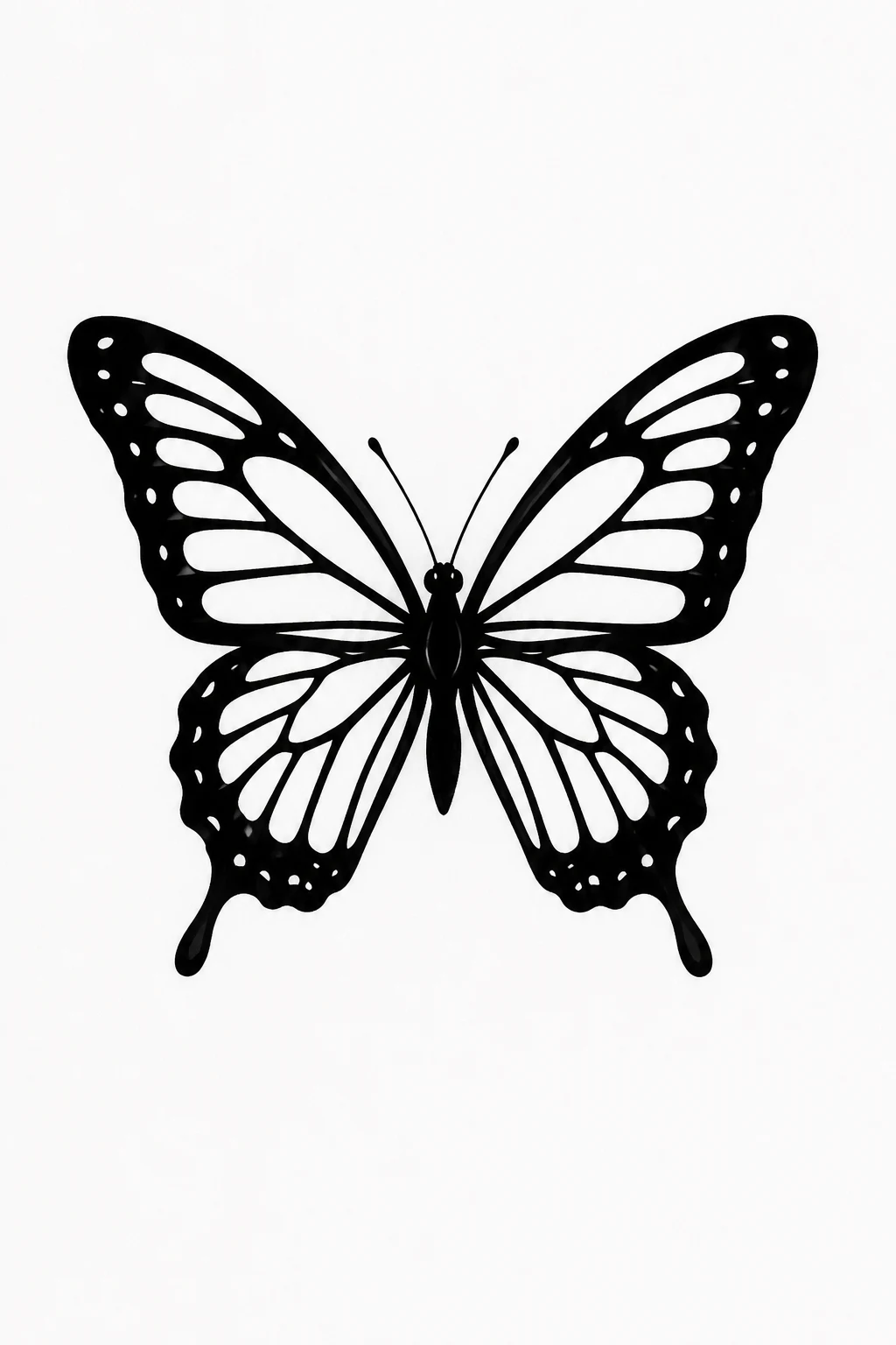 Black Butterfly Silhouette — butterfly hand tattoo for women style outfit
