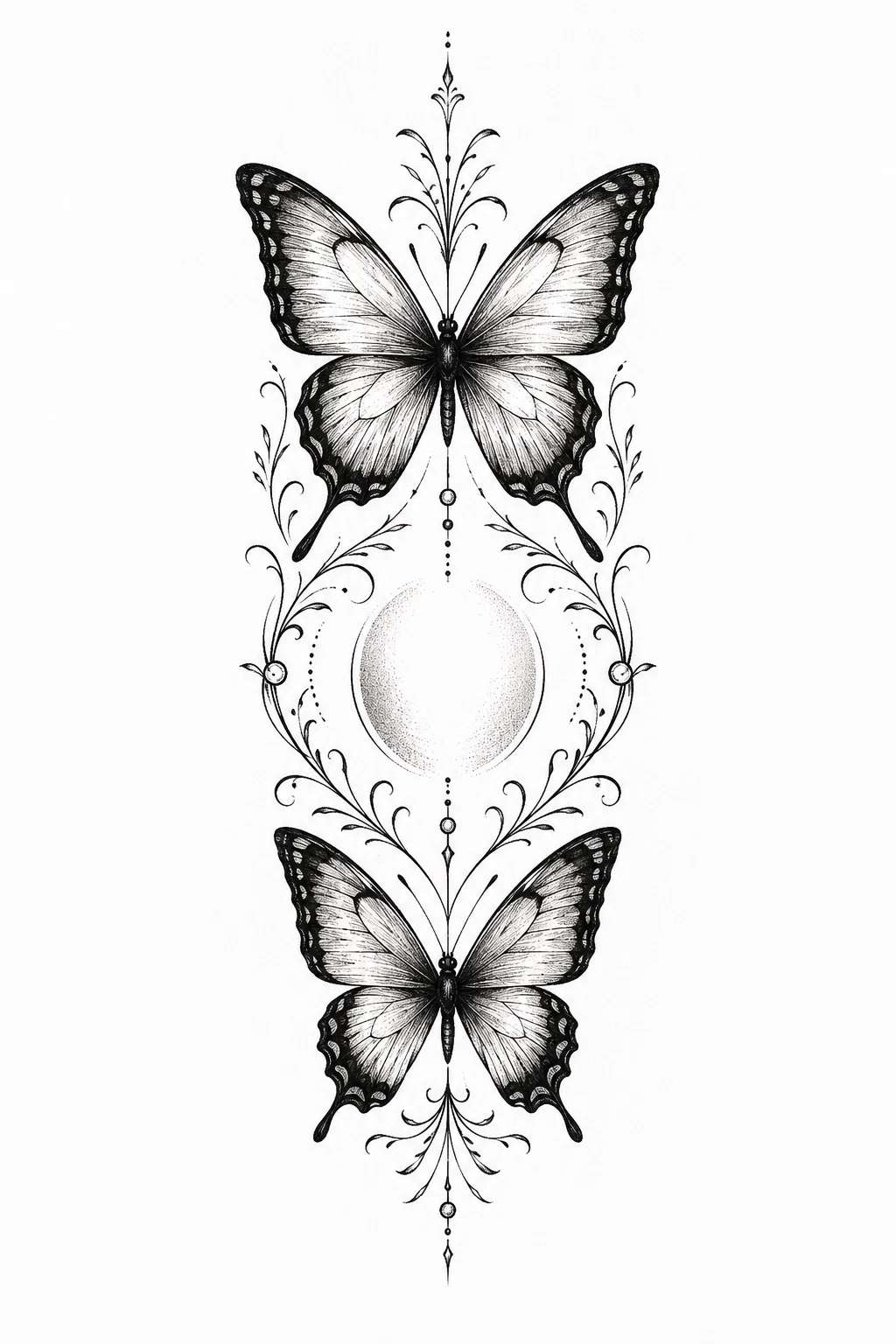Two Butterflies Framing the Kneecap — butterfly knee tattoo style outfit
