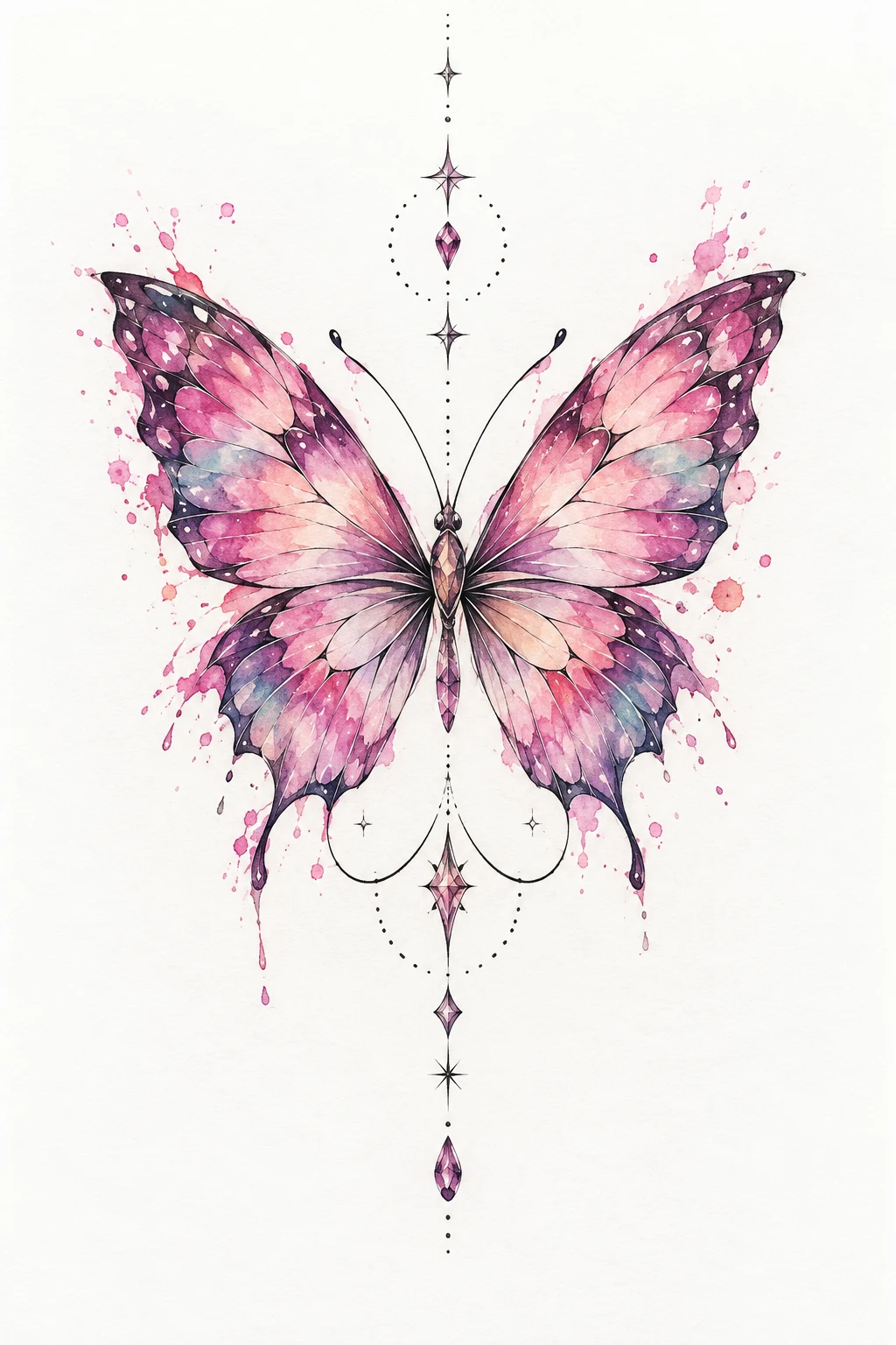 Watercolor Butterfly Under the Knee — butterfly knee tattoo style outfit