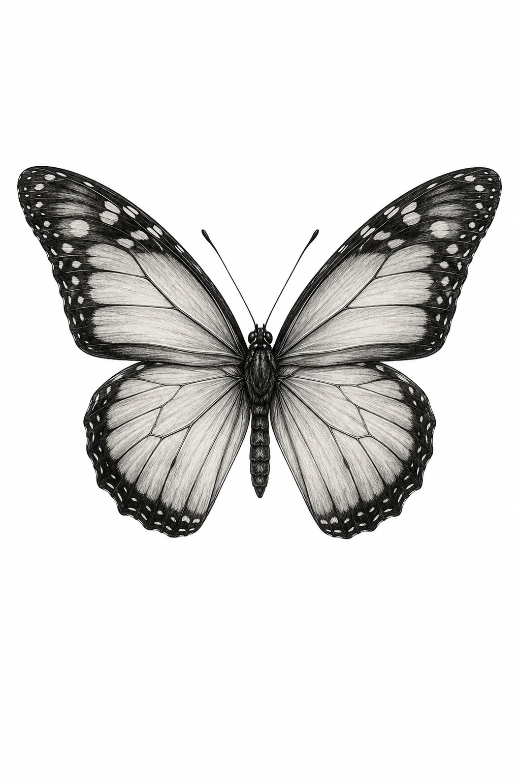 Realistic Butterfly in Black and Gray — butterfly knee tattoo style outfit