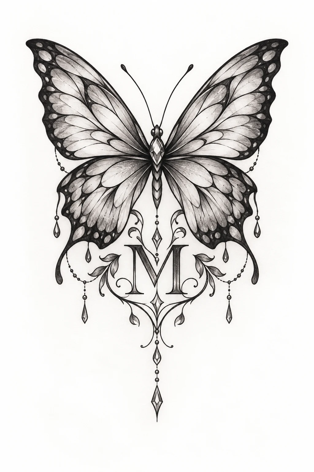Butterfly With a Name or Initial — butterfly knee tattoo style outfit