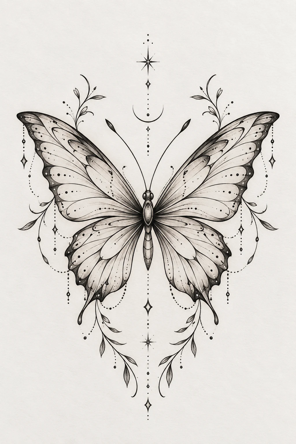 Delicate Fine-Line Butterfly Leg Tattoo Thighs — butterfly leg tattoo thighs style outfit
