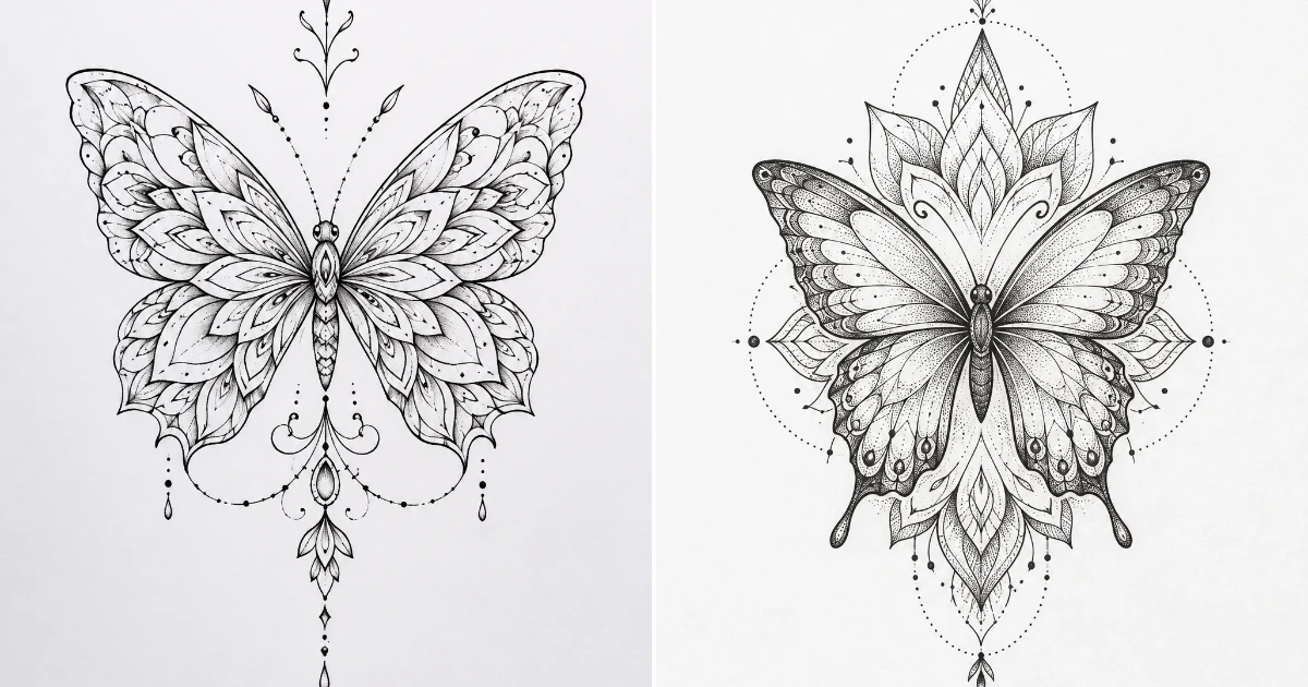 Butterfly mandala tattoo: 10 Perfect Tattoo Ideas for butterfly mandala tattoo