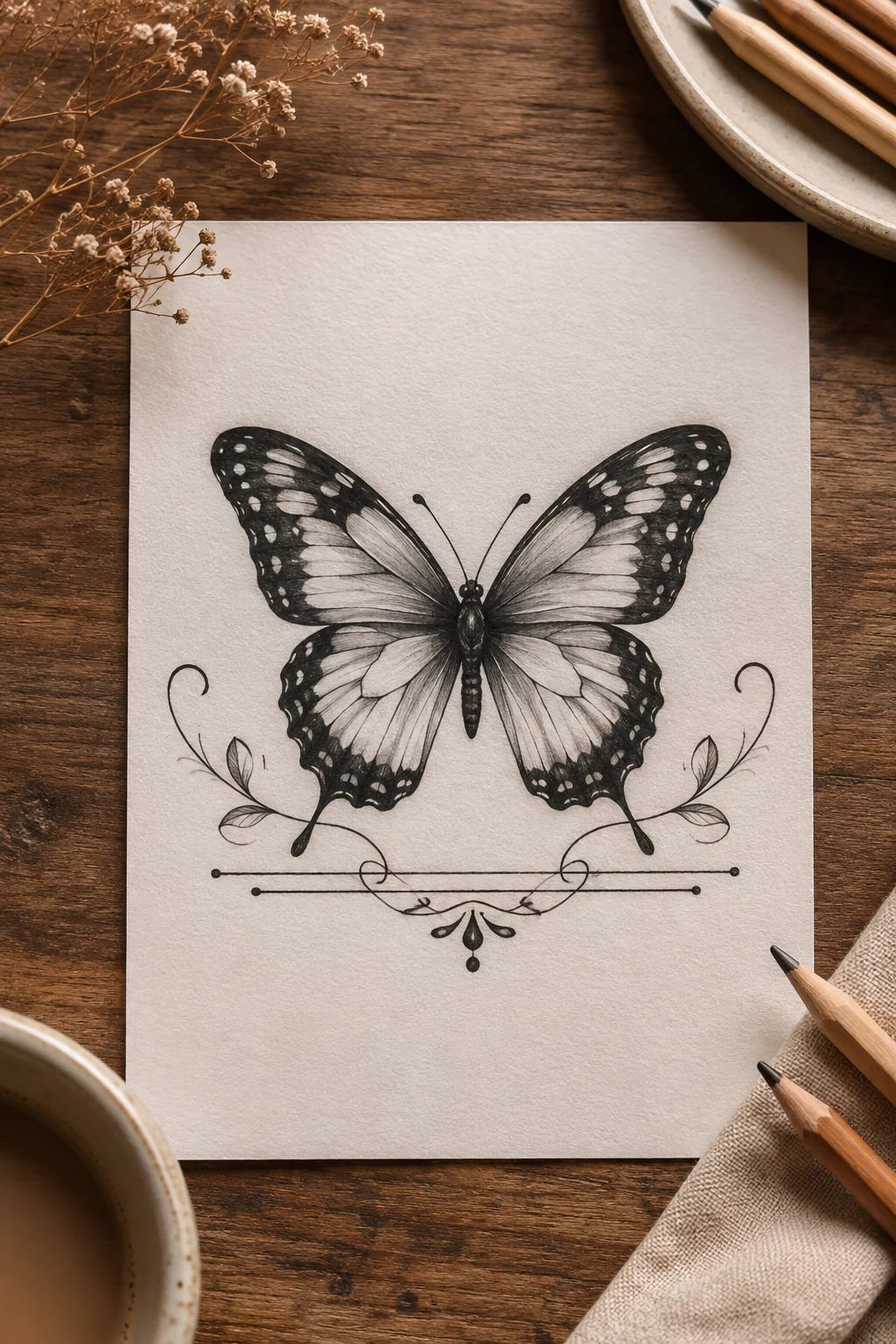 Butterfly With a Memorial Date — butterfly memorial tattoo ideas style outfit