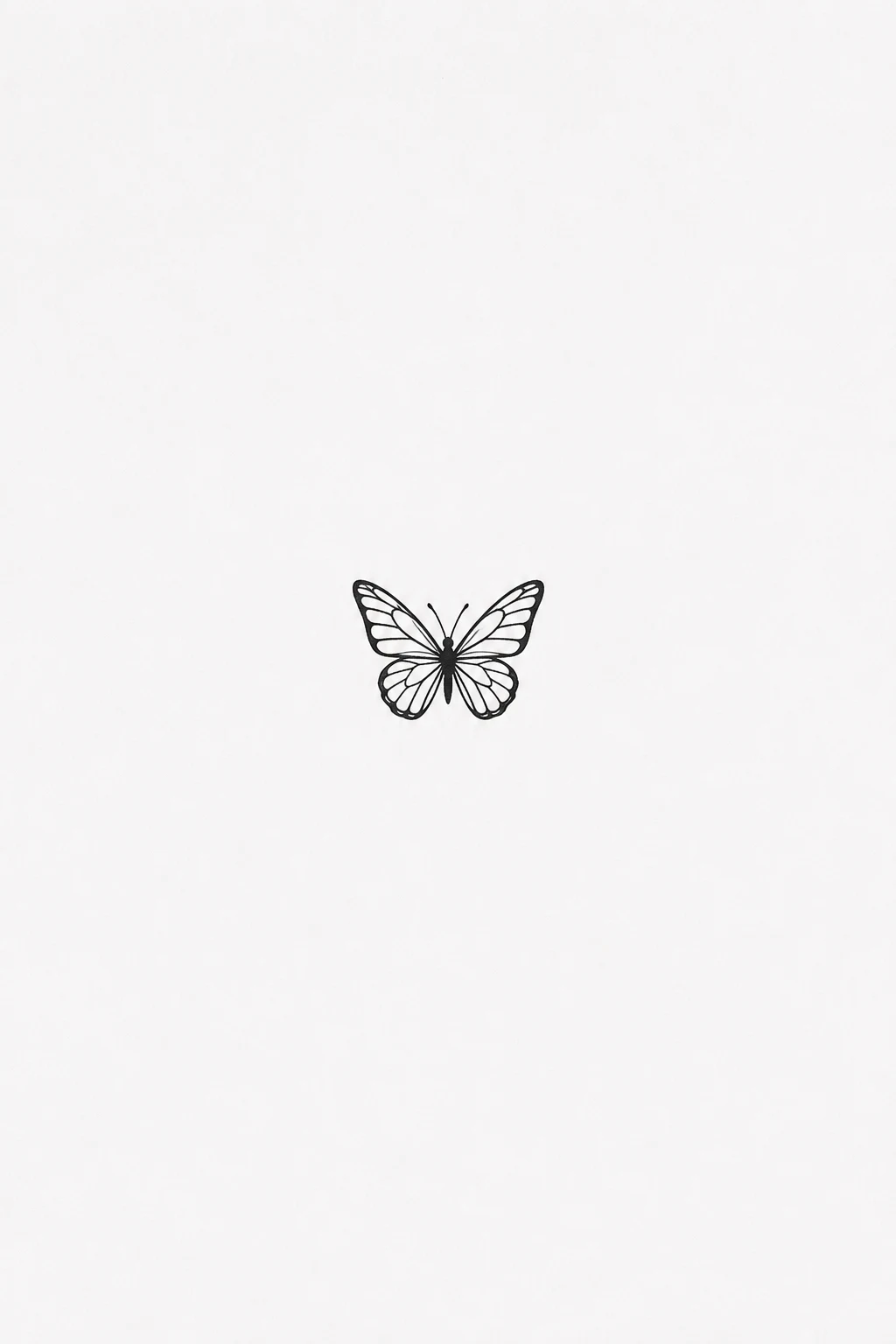 Tiny Butterfly Outline Tattoo — butterfly outline tattoo style outfit