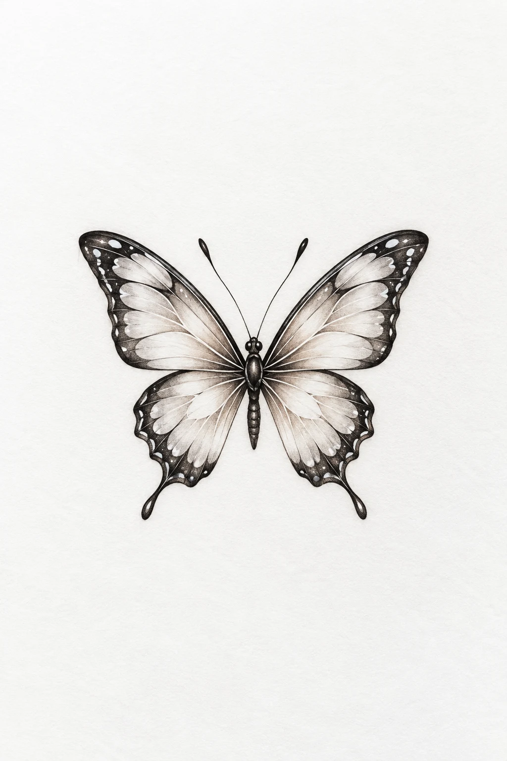 Tiny White-Accent Butterfly — butterfly small tattoo style outfit