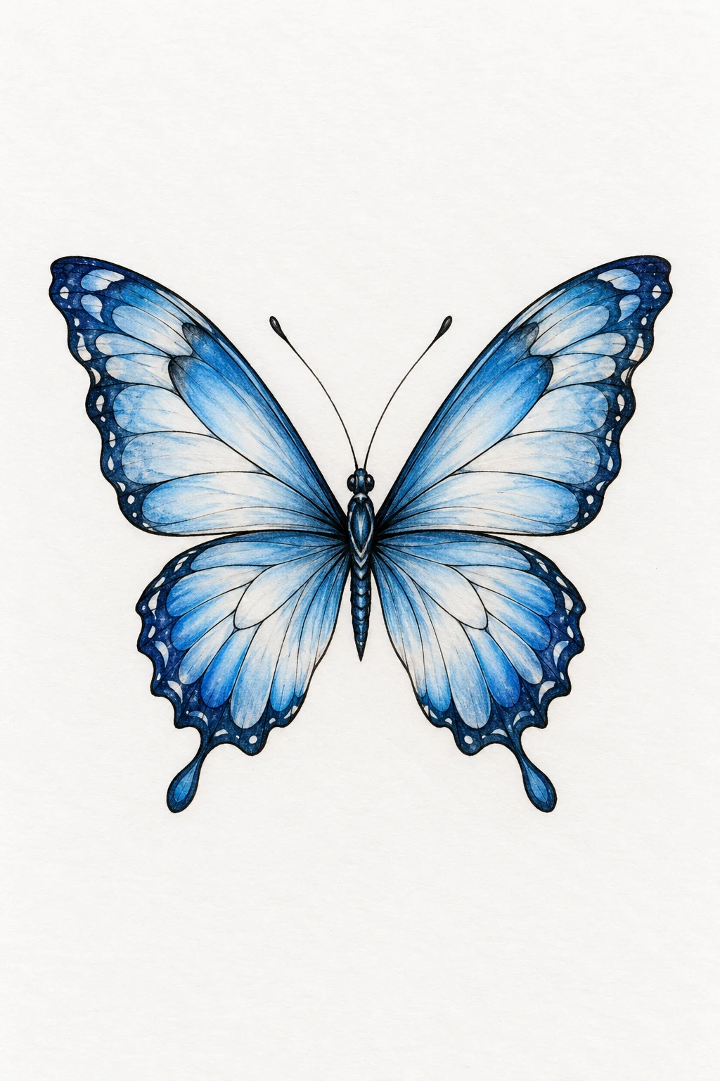 Blue Butterfly Small Tattoo — butterfly small tattoo style outfit