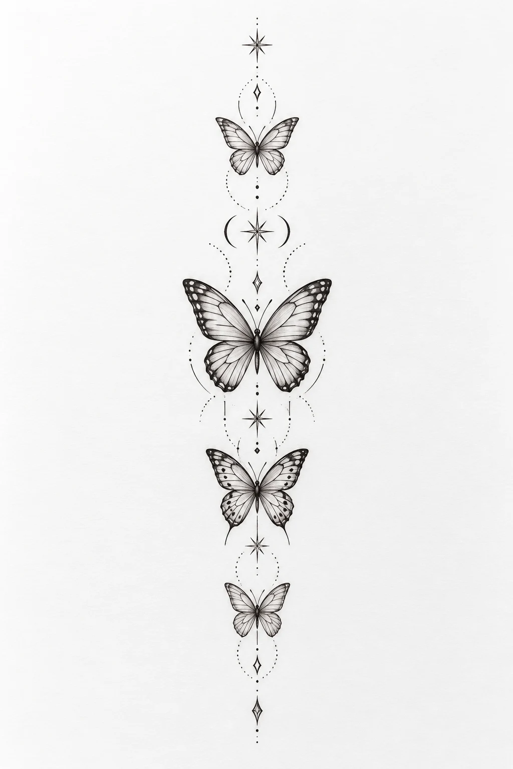 Fine-Line Butterfly Spine Tattoos — Butterfly Spine Tattoos style outfit