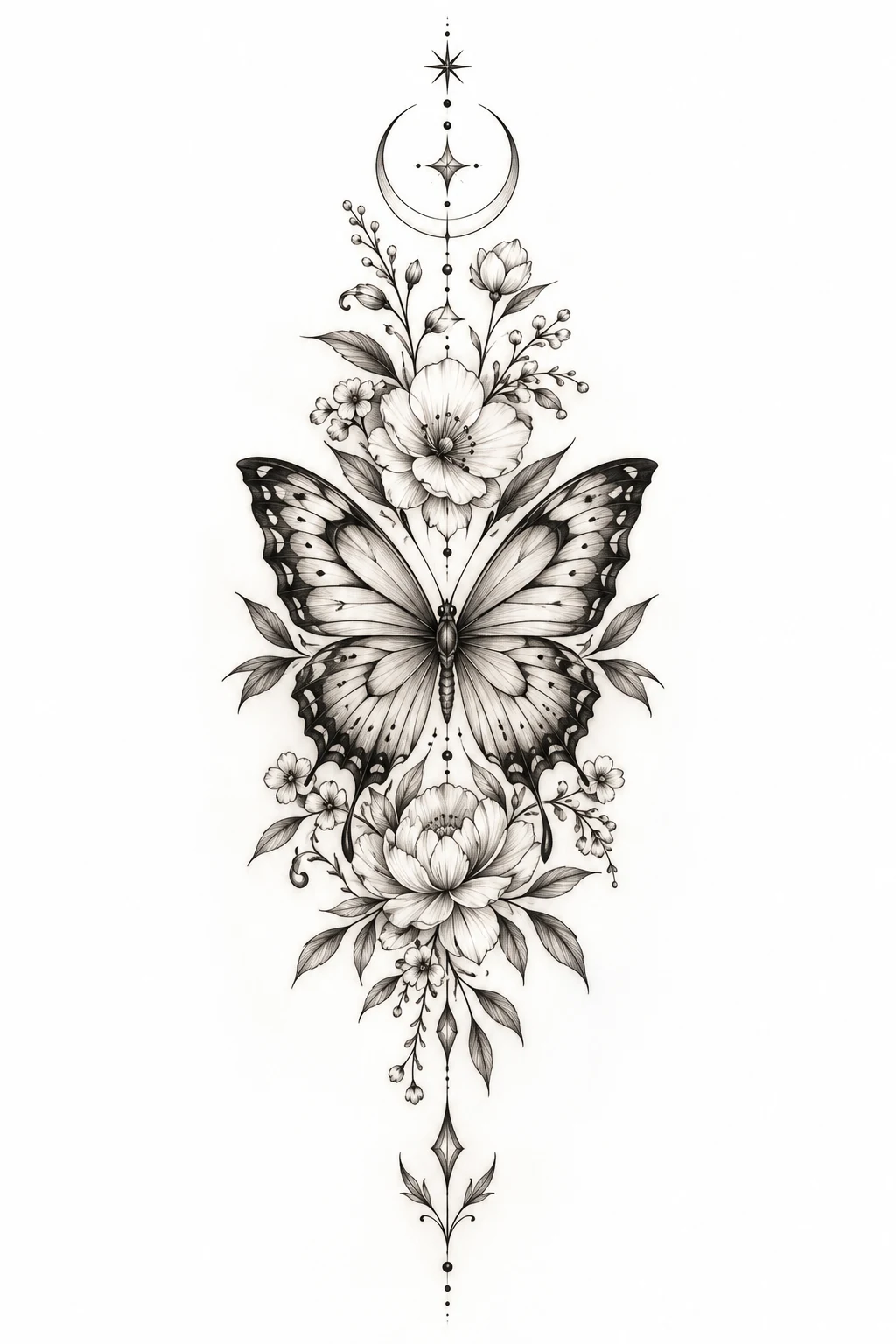 Butterfly Spine Tattoos With Birth Flowers — Butterfly Spine Tattoos style outfit