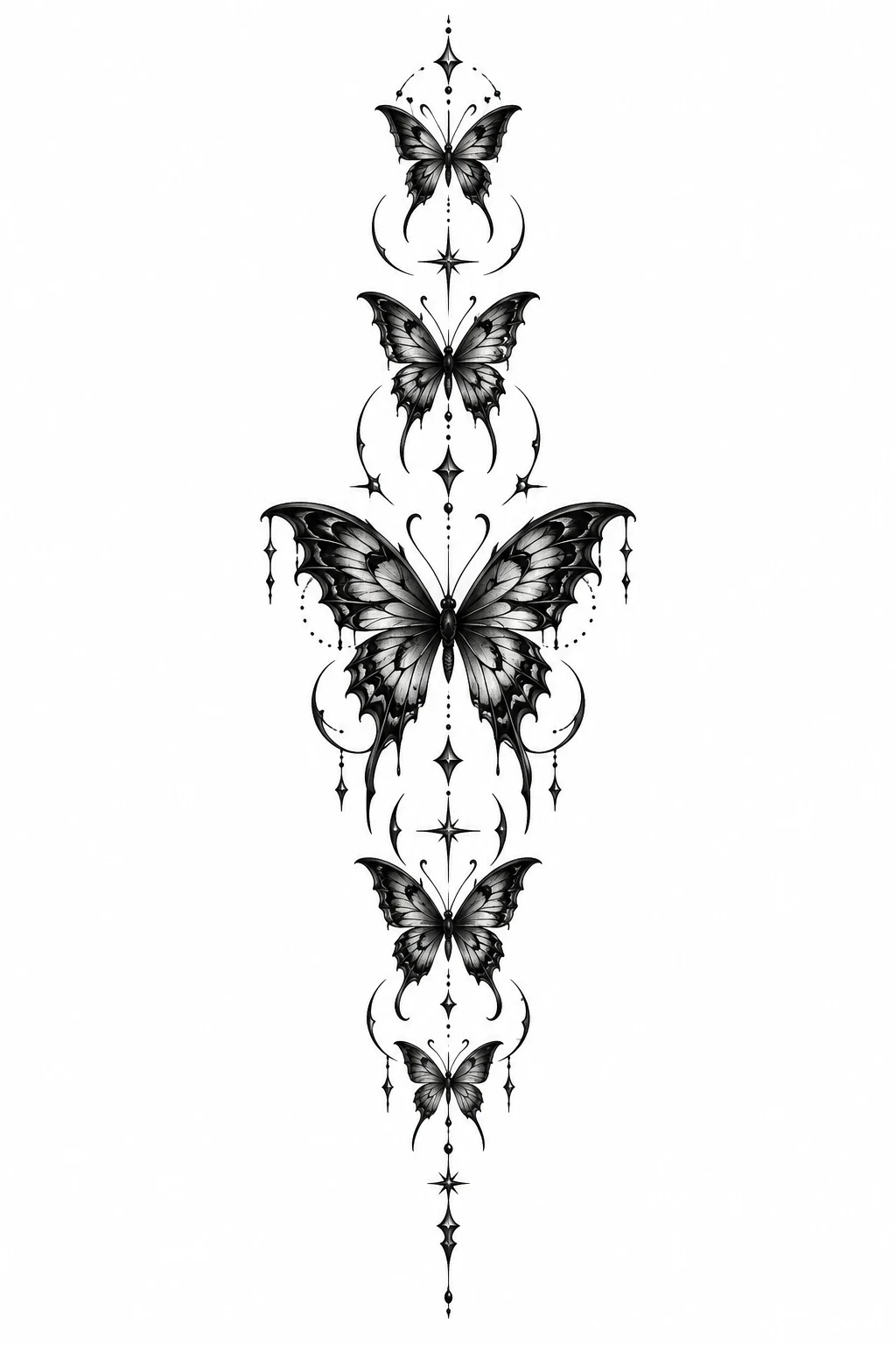 Gothic Black Butterfly Trail — Butterfly Spine Tattoos style outfit