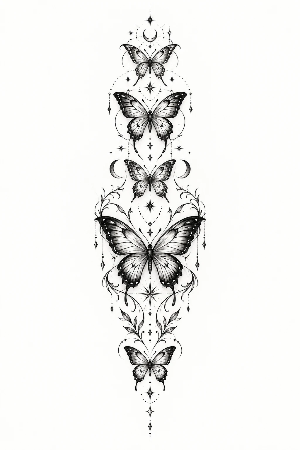 Dramatic Full-Spine Butterfly — Butterfly Spine Tattoos style outfit