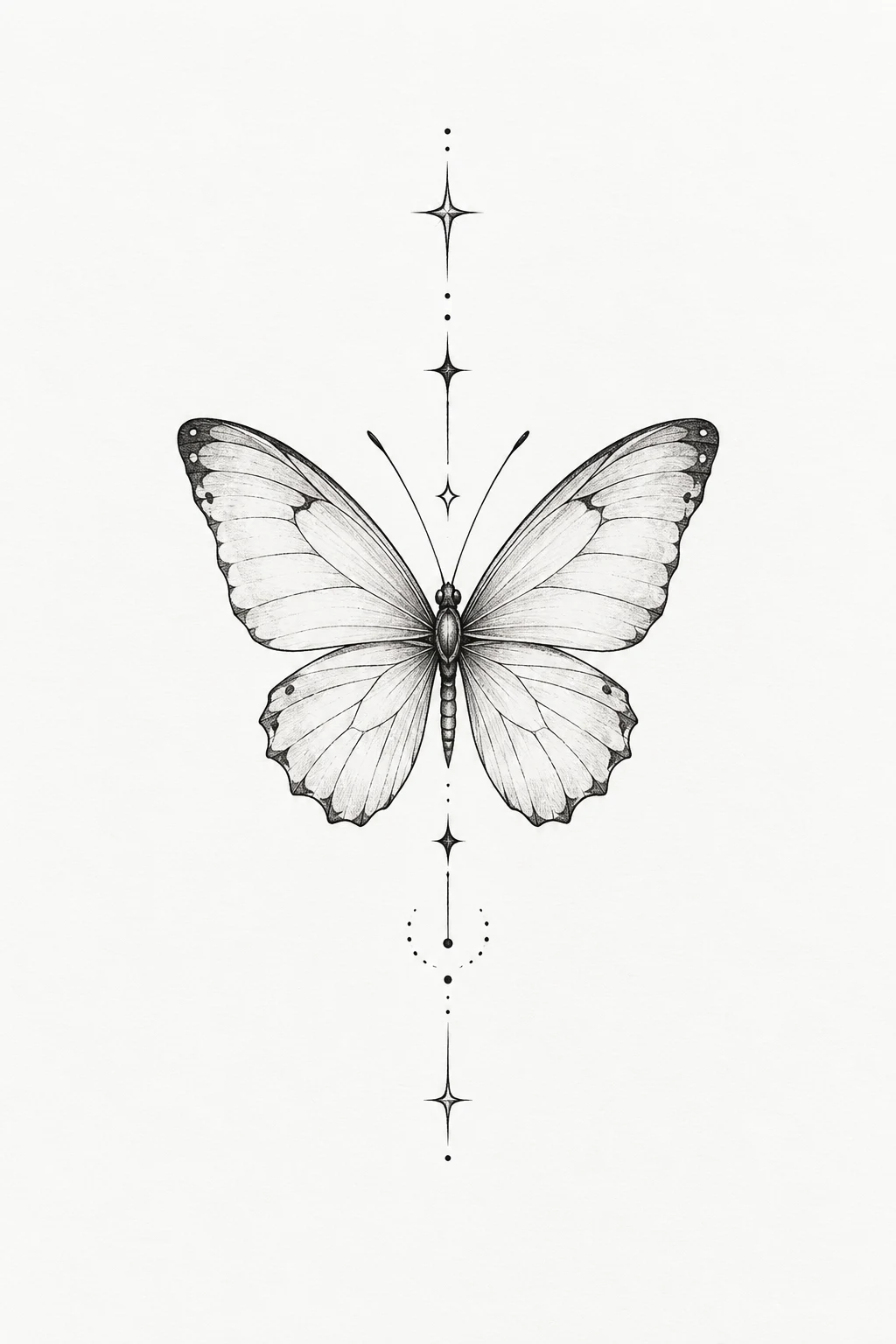 Minimalist Fine-Line Butterfly — Butterfly Spine Tattoos style outfit