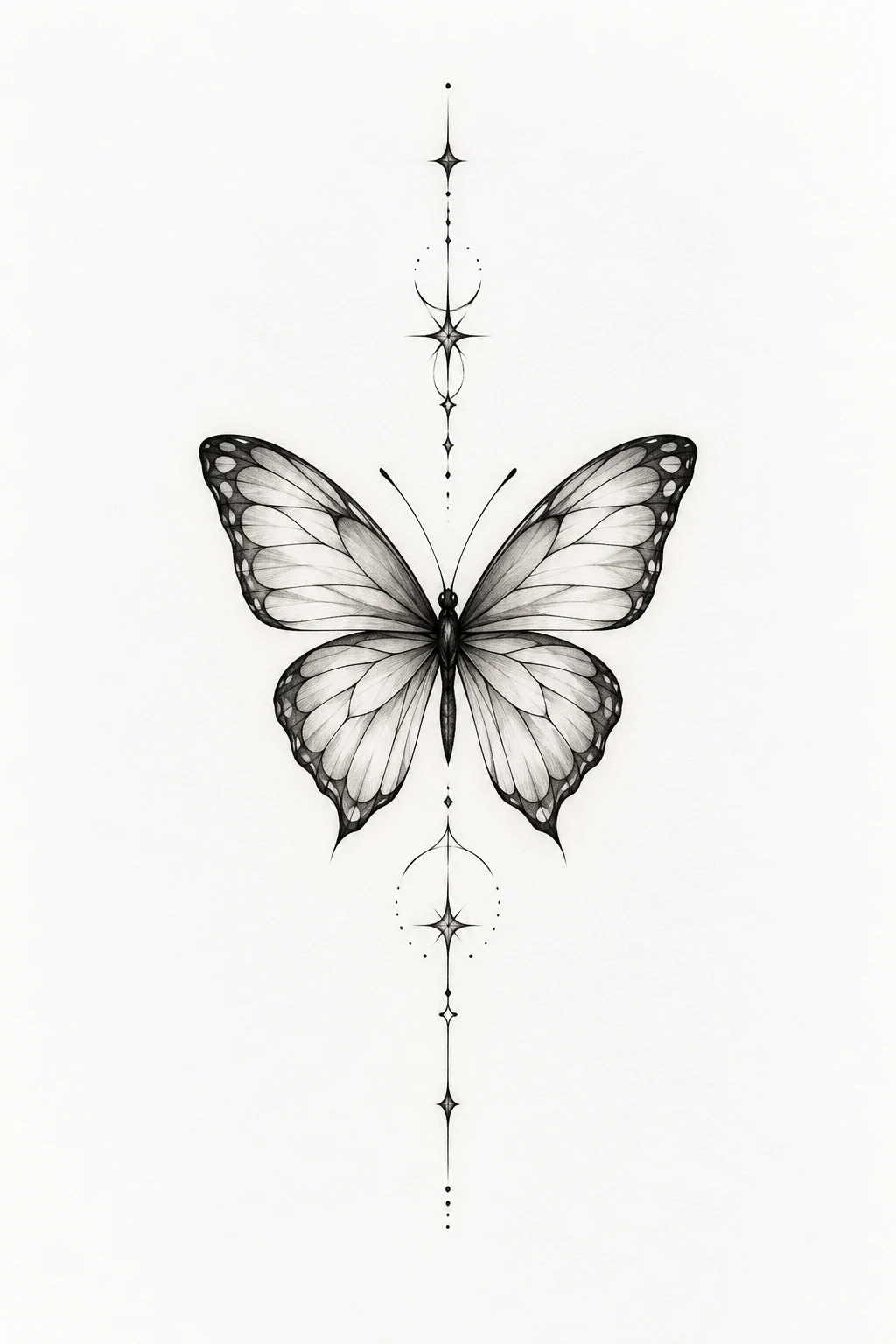 Minimalist Single Butterfly — Butterfly Spine Tattoos style outfit