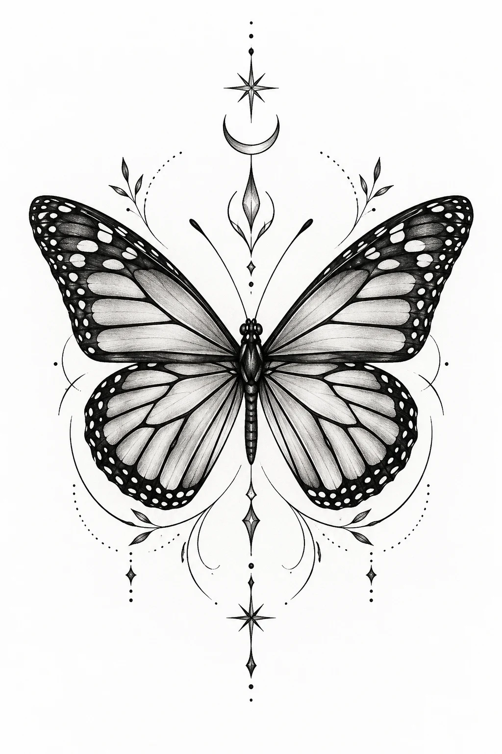 Monarch Butterfly Sternum Tattoo — butterfly sternum tattoo style outfit