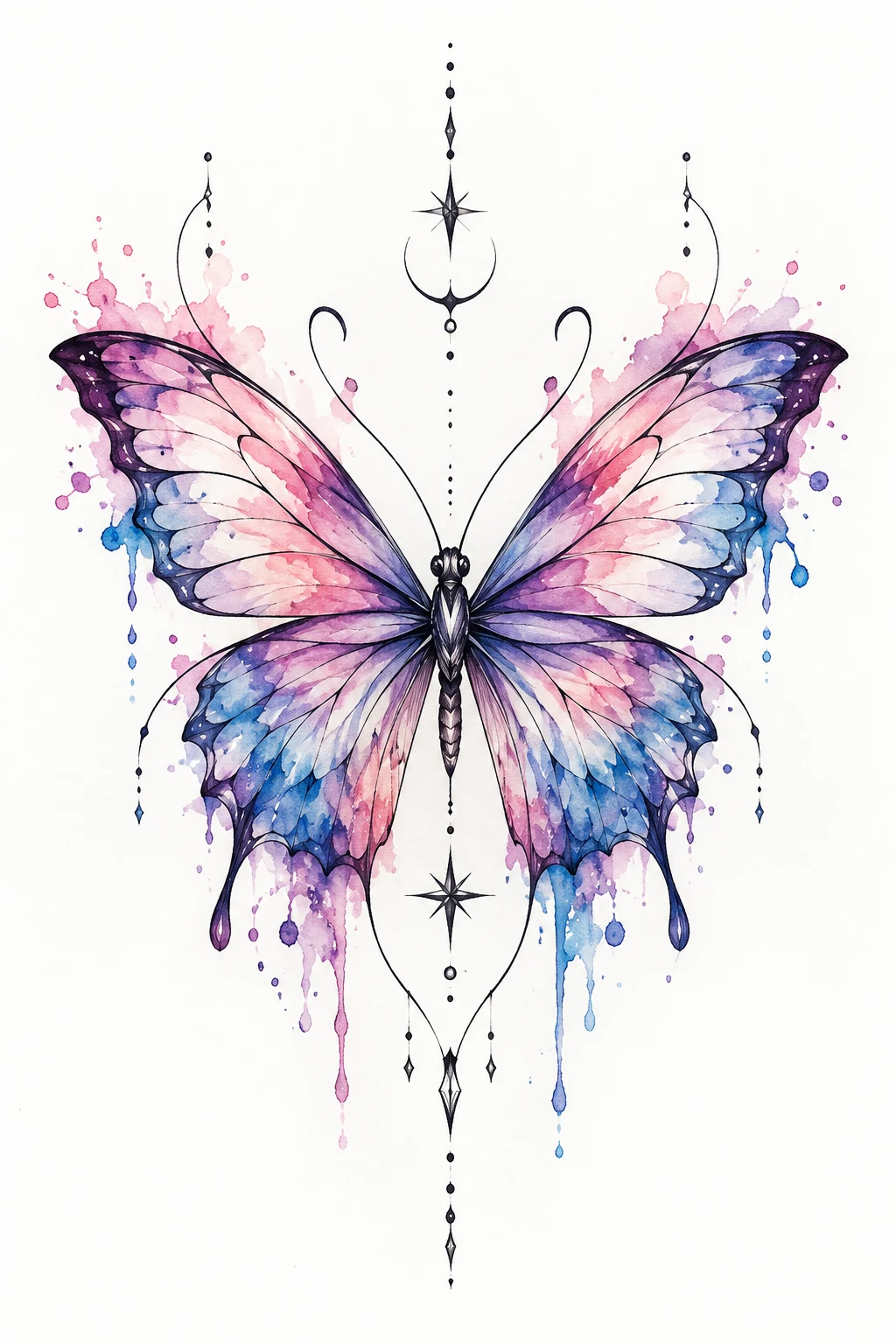 Watercolor Butterfly — butterfly sternum tattoo style outfit