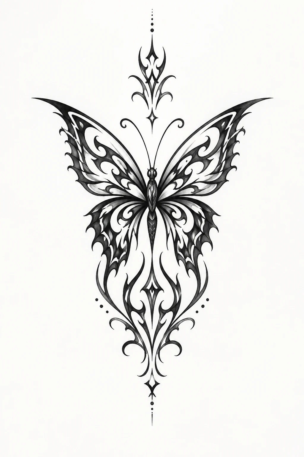 Tribal-Inspired Butterfly — butterfly stomach tattoo style outfit