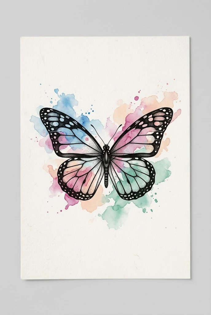 Soft Watercolor Splash Clavicle Accent — butterfly tattoo collar bone style outfit