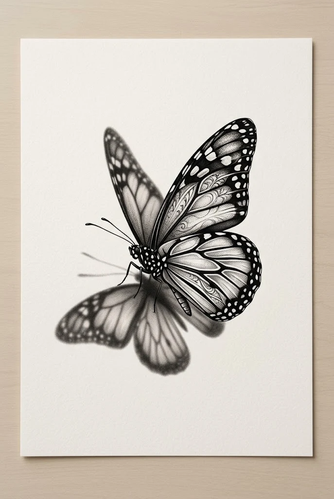 3D Shadow Realism Butterfly — butterfly tattoo designs for women style outfit