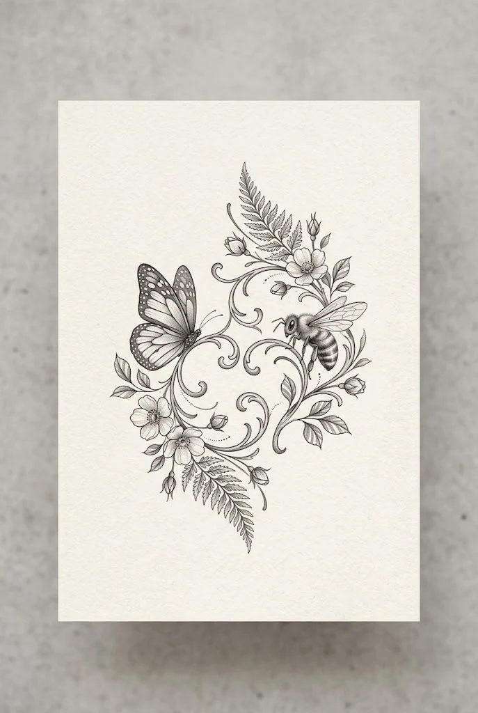 Dainty Dual-Insect Hand Tattoo — butterfly tattoo designs for women style outfit