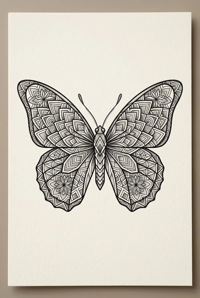 Geometric Mandala Butterfly — butterfly tattoo designs for women style outfit