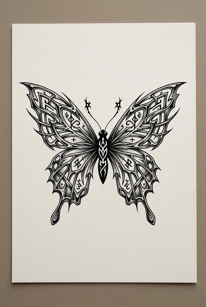 Chrome Cyber-Sigilism Butterfly — butterfly tattoo designs for women style outfit