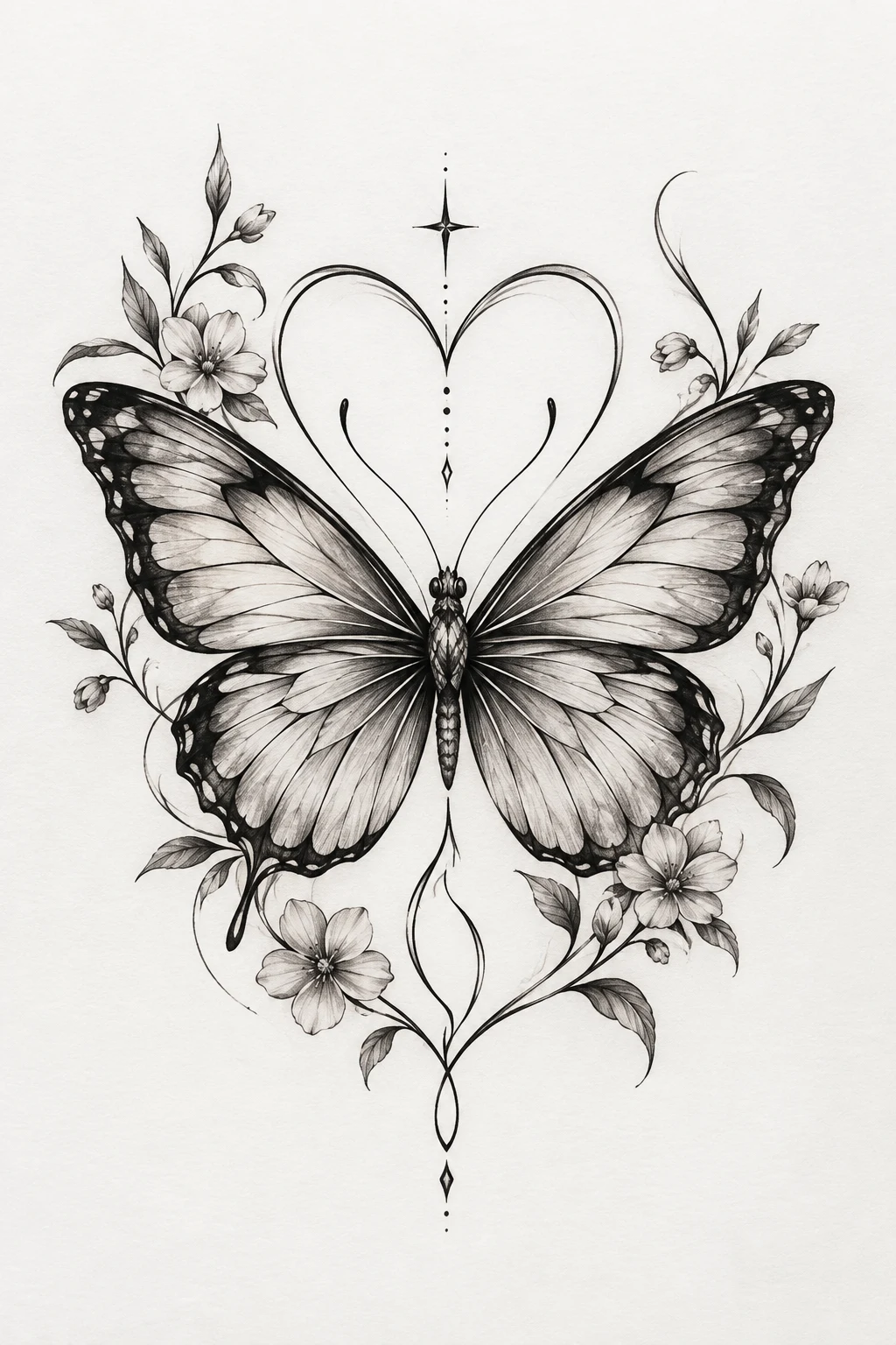 Butterfly and Heart Memorial — butterfly tattoo for lost loved one style outfit