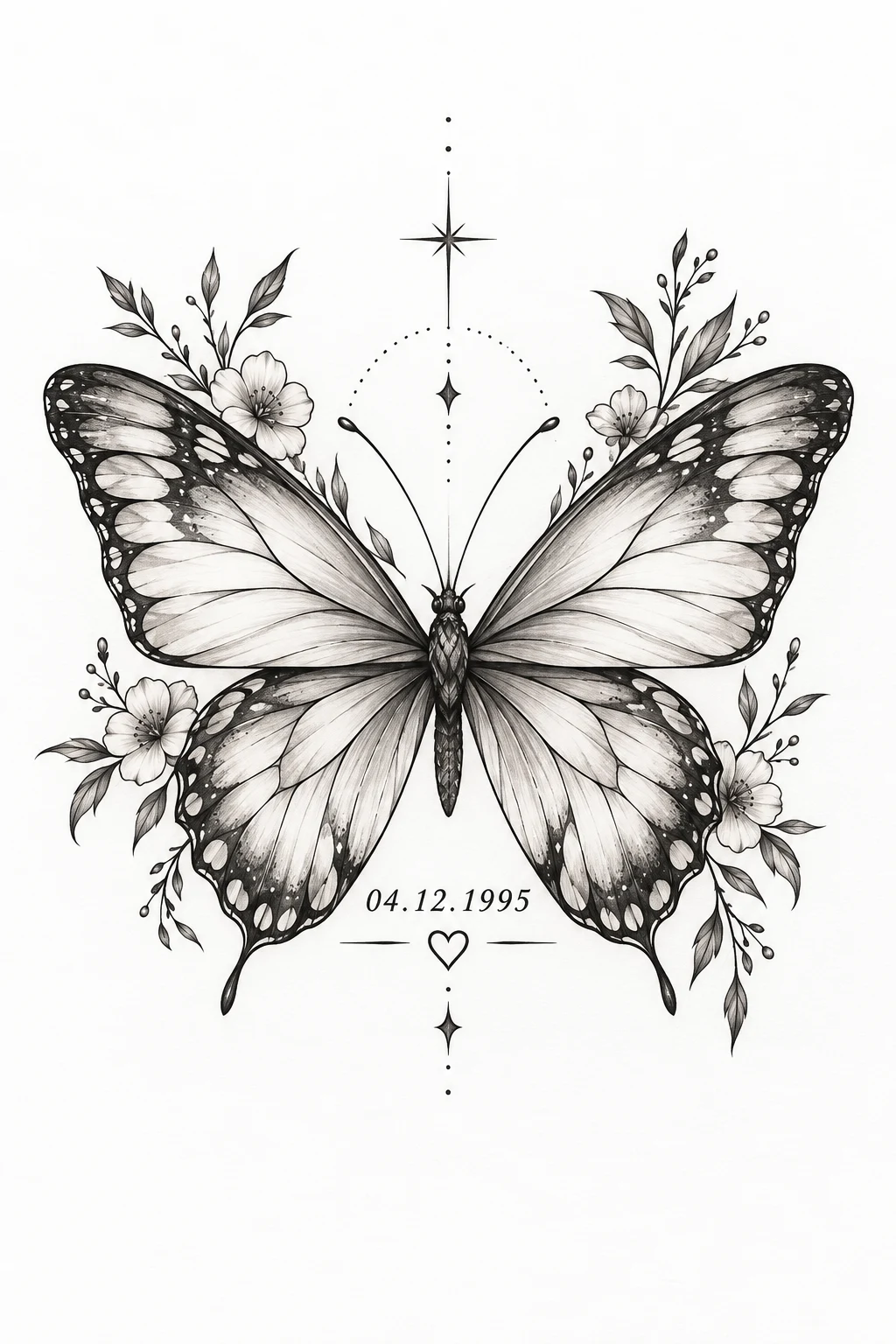 Butterfly With Their Memorial Date — butterfly tattoo for lost loved one style outfit
