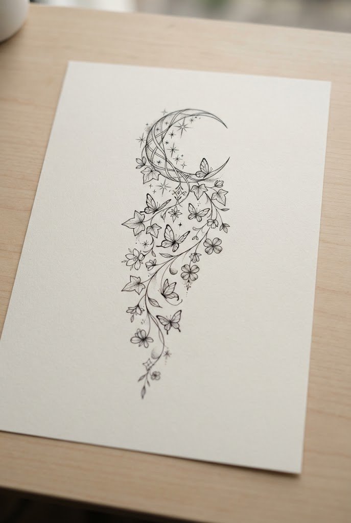 Dainty Hand Tapestry Style — butterfly tattoo for women style outfit