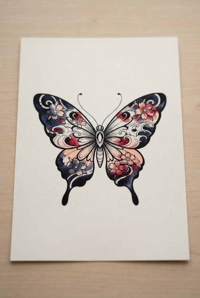 Japanese Irezumi Inspired — butterfly tattoo for women style outfit