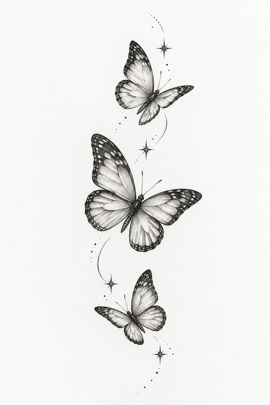 Tiny Butterfly Trio — butterfly tattoo forearm style outfit
