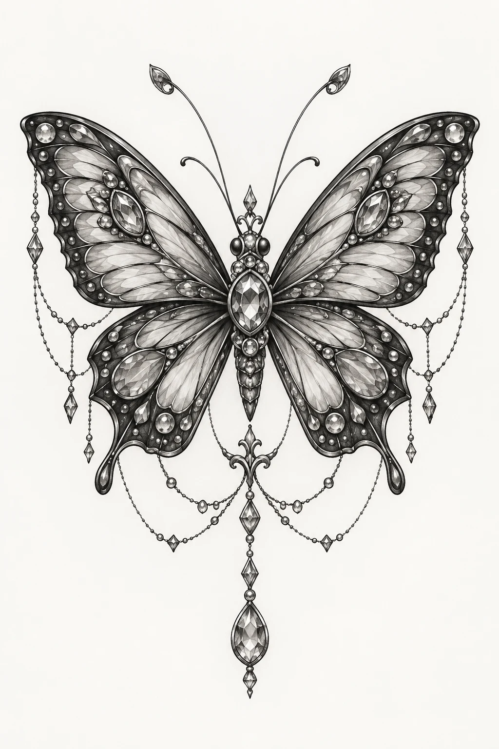Ornamental Jewel Butterfly — butterfly tattoo forearm style outfit