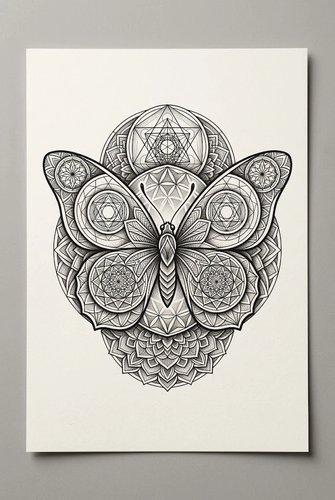 Geometric Mandalas and Sacred Symmetry — butterfly tattoo on chest style outfit