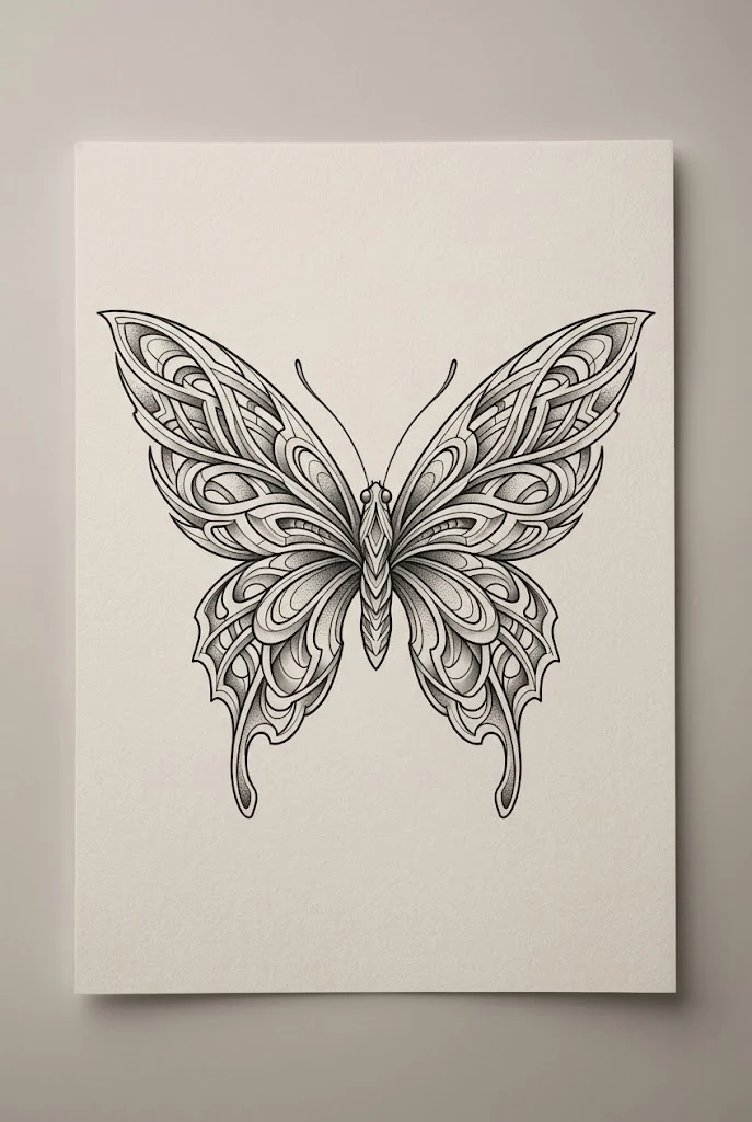 Cyber-Sigilism Tribal Butterfly Tattoo on Chest — butterfly tattoo on chest style outfit