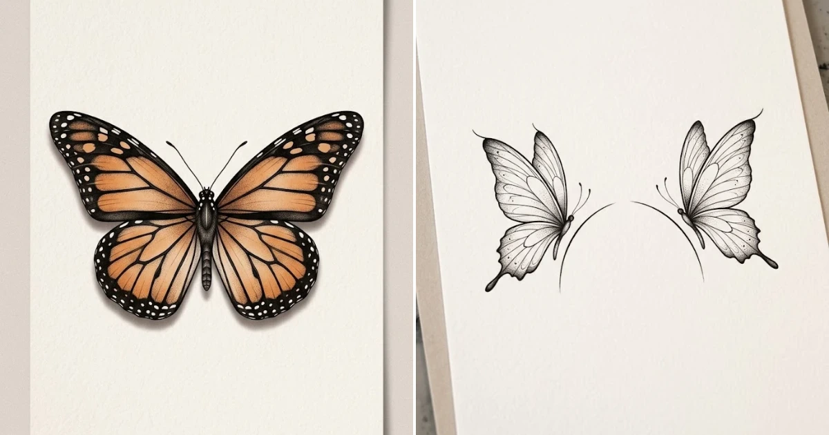 Butterfly tattoo on chest: 11 Chic Tattoo Ideas for butterfly tattoo on chest