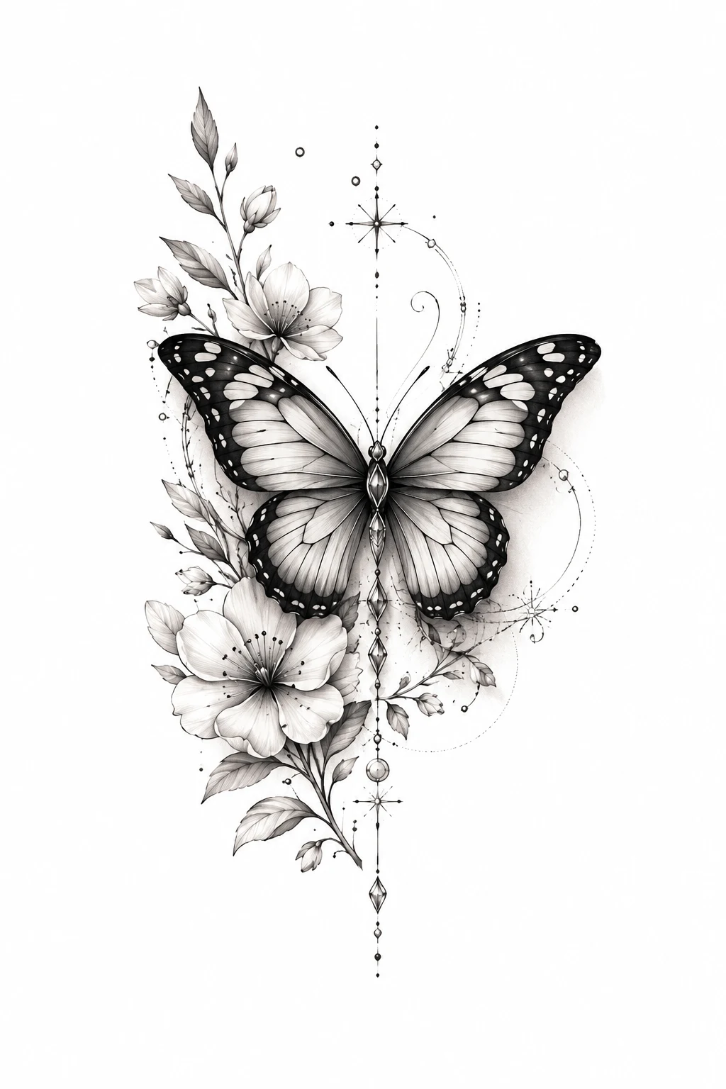 Butterfly With a Hidden Date — butterfly tattoo on neck style outfit