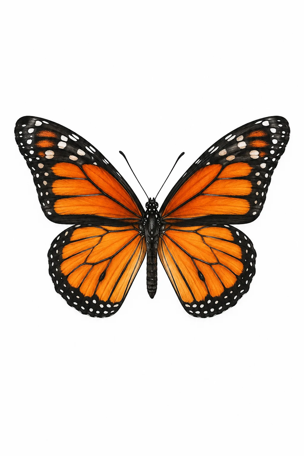 Monarch Butterfly With Orange Wings — butterfly tattoo on neck style outfit