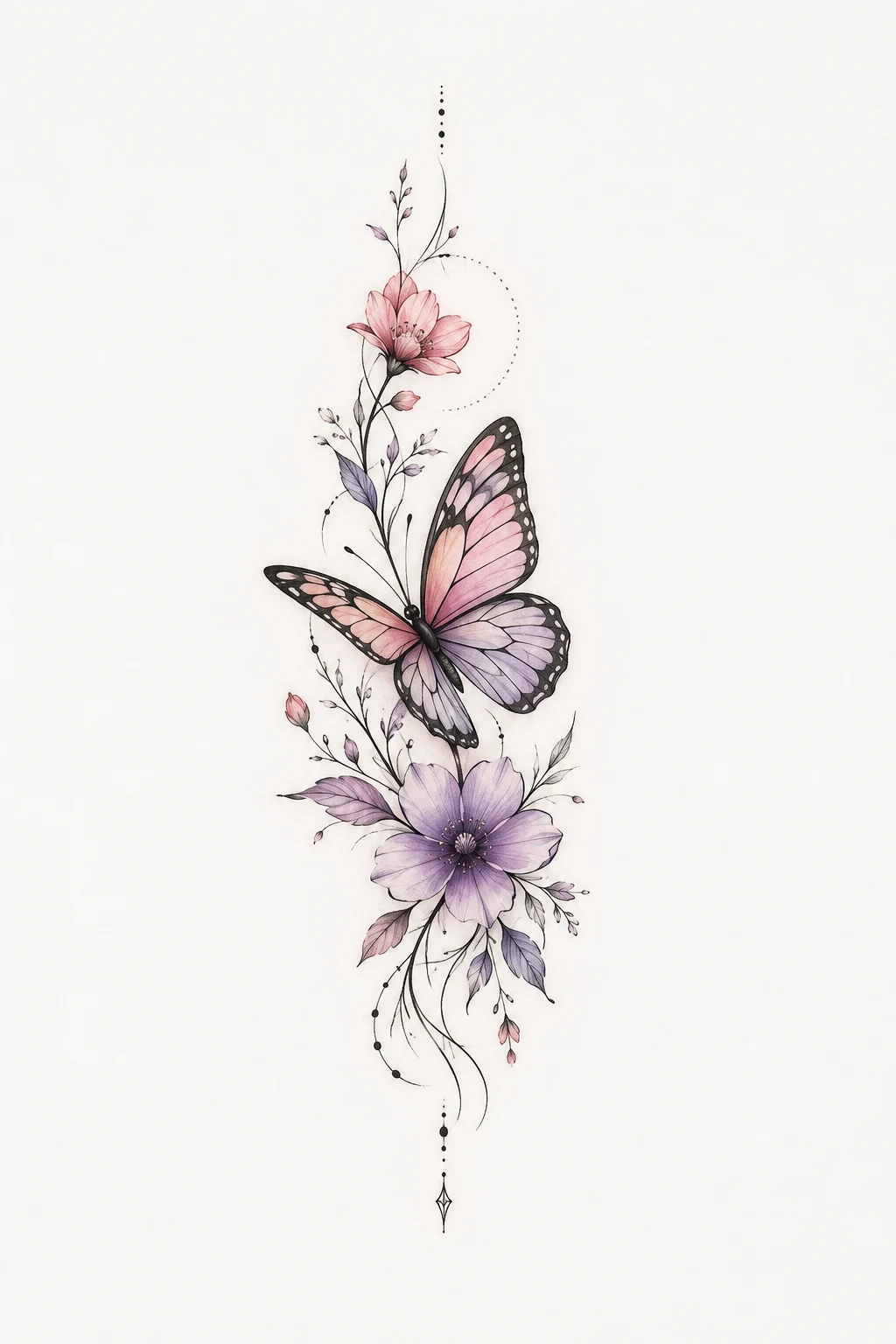 Butterfly Tattoo on Neck Girl Style With Soft Pastels — butterfly tattoo on neck style outfit