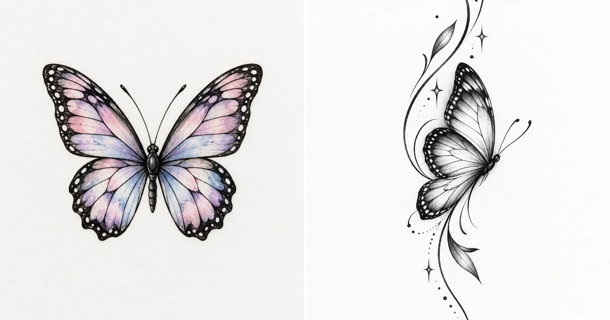 Butterfly tattoo placement ideas: 10 Beautiful Tattoo butterfly tattoo placement ideas