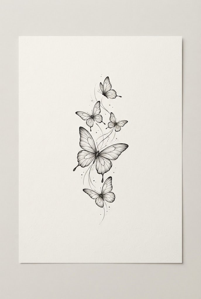 The Inner Forearm Fine-Line Masterpiece — butterfly tattoo sketch style outfit