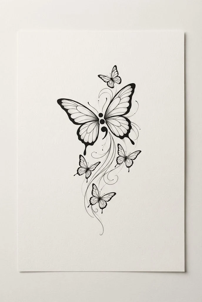 Upper Arm Draped Butterfly Chain — butterfly tattoo sketch style outfit