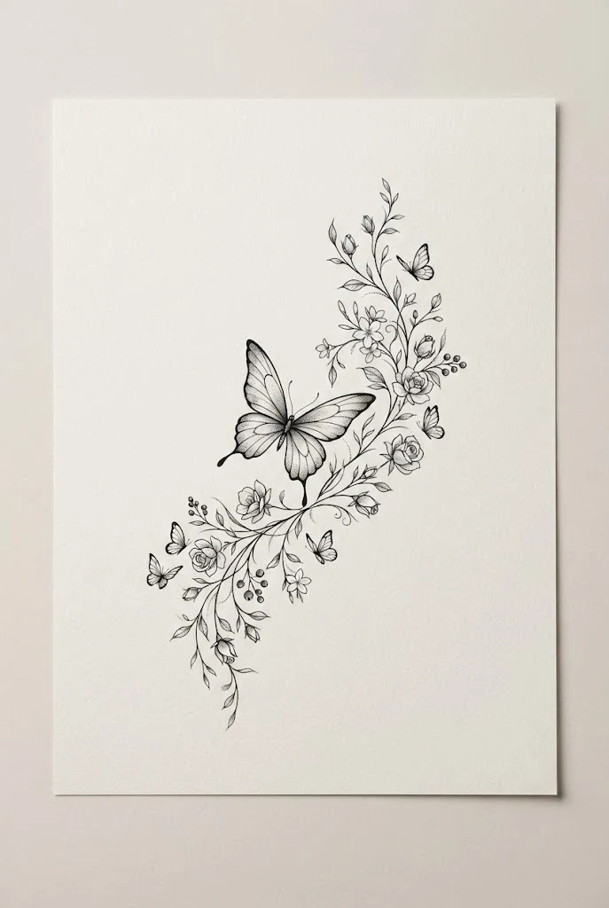 Geometric Sacred Geometry Winged Insect — butterfly tattoo sketch style outfit