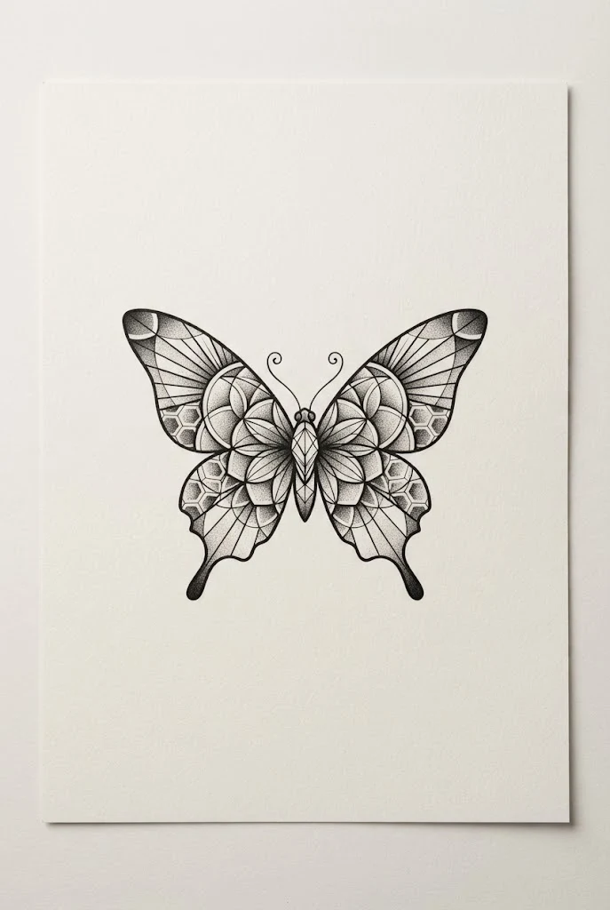 Half-Sleeve Botanical Butterfly Garden — butterfly tattoo sketch style outfit