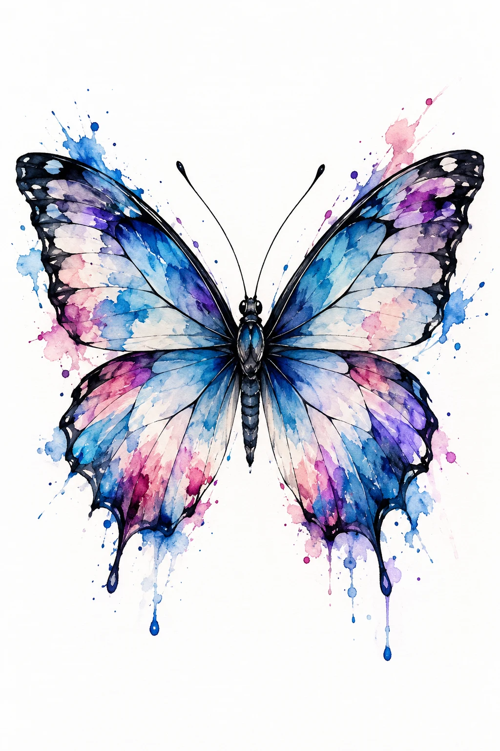 Watercolor Butterfly Tattoo Template — butterfly tattoo template style outfit