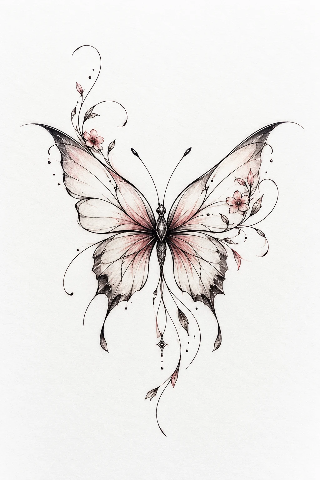 Minimal Butterfly Tattoo With Words — butterfly tattoo with words style outfit