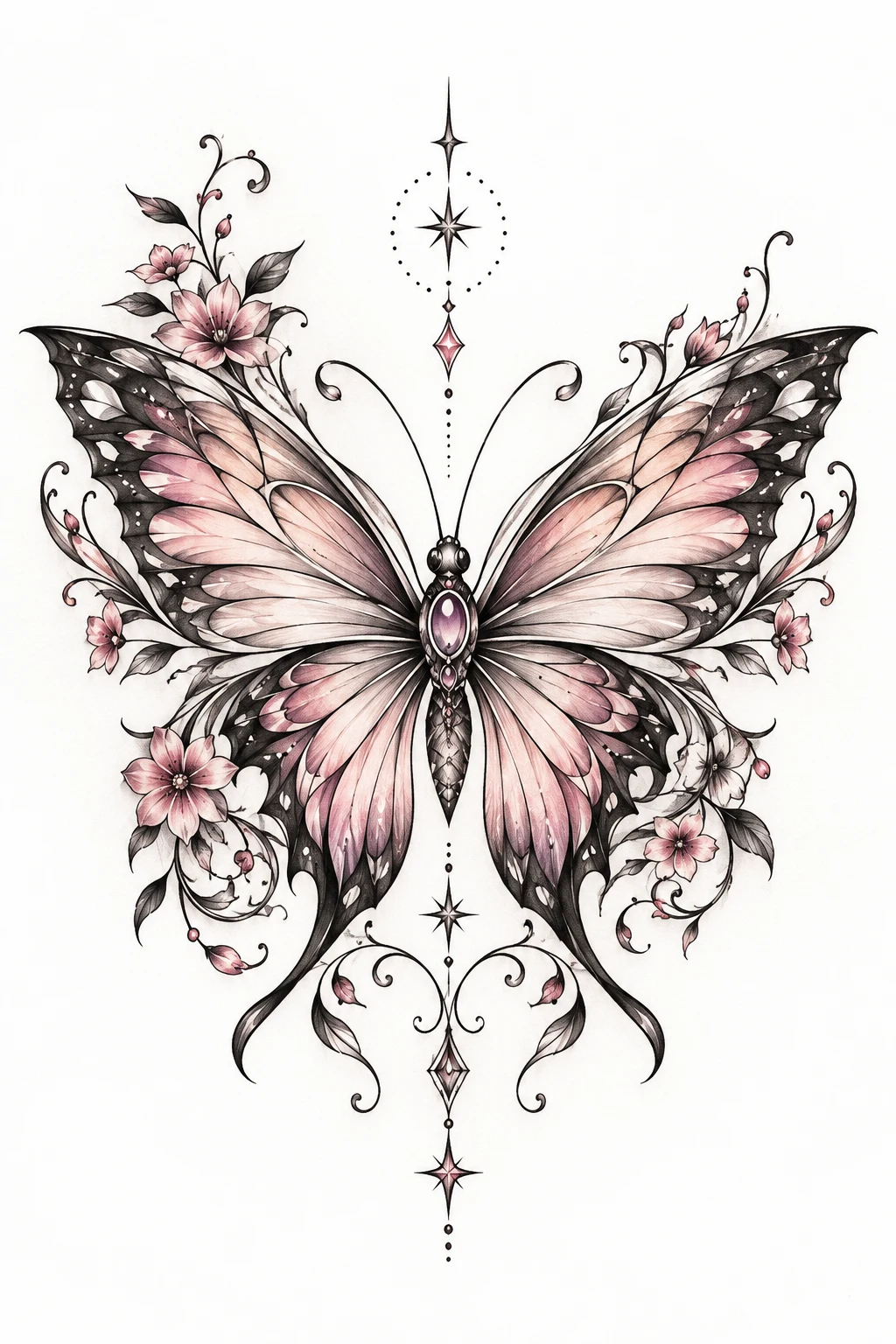Butterfly Tattoo With Words for Women — butterfly tattoo with words style outfit
