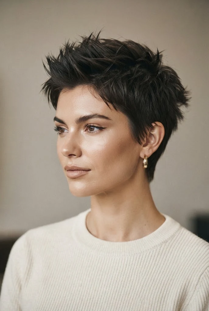 The Spiky Texture Crop — casual short hairstyles simple style outfit