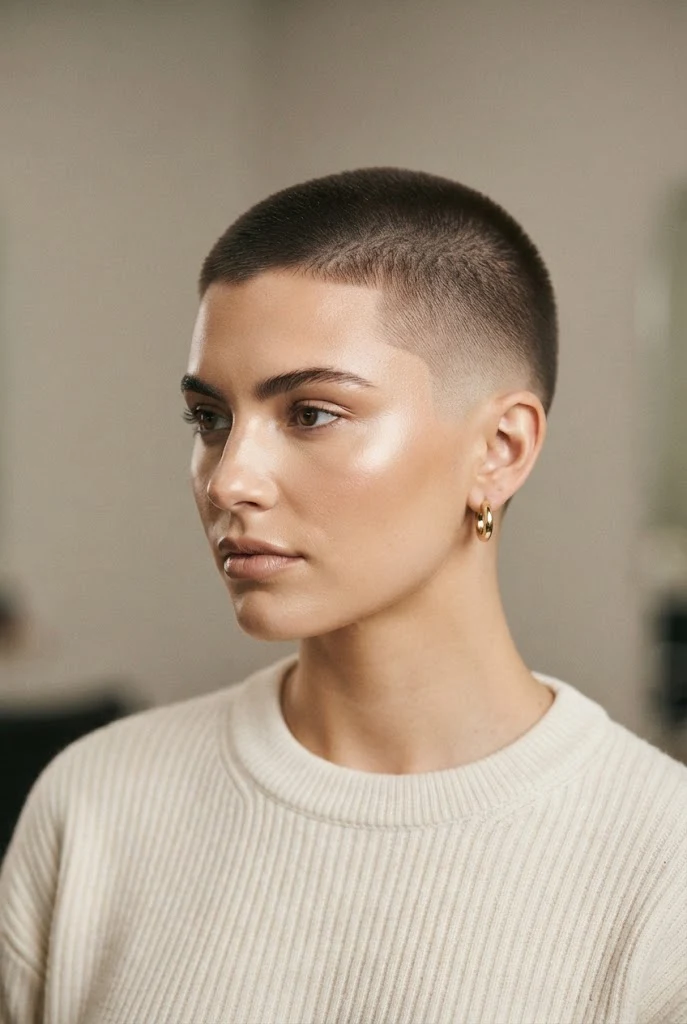 The Low-Maintenance Buzz Cut Fade — casual short hairstyles simple style outfit
