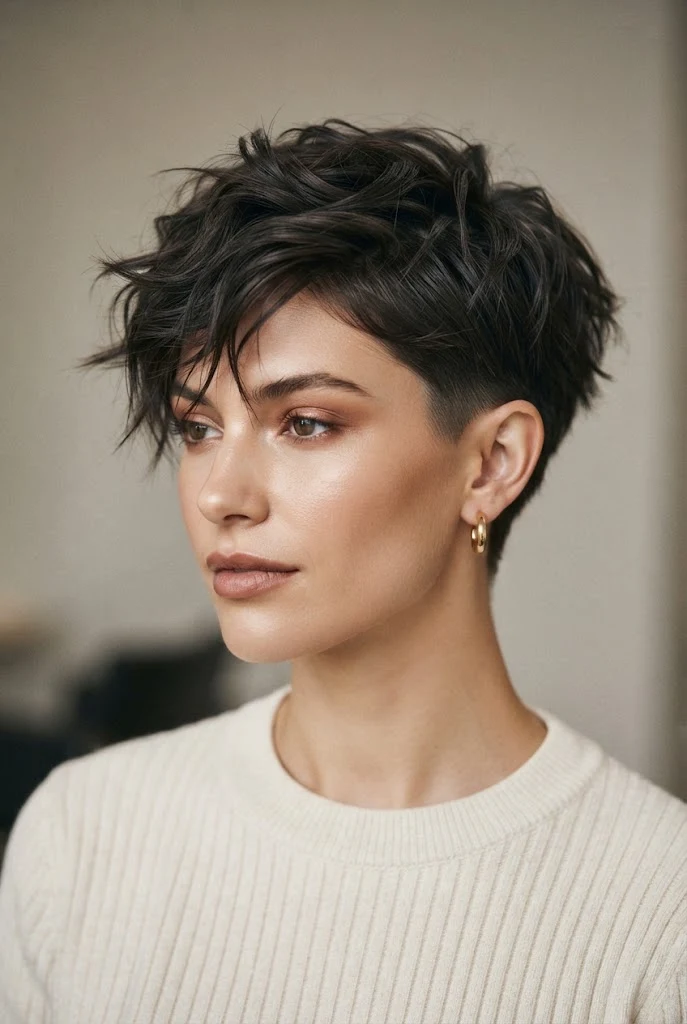 The Messy Spun Layers — casual short hairstyles simple style outfit