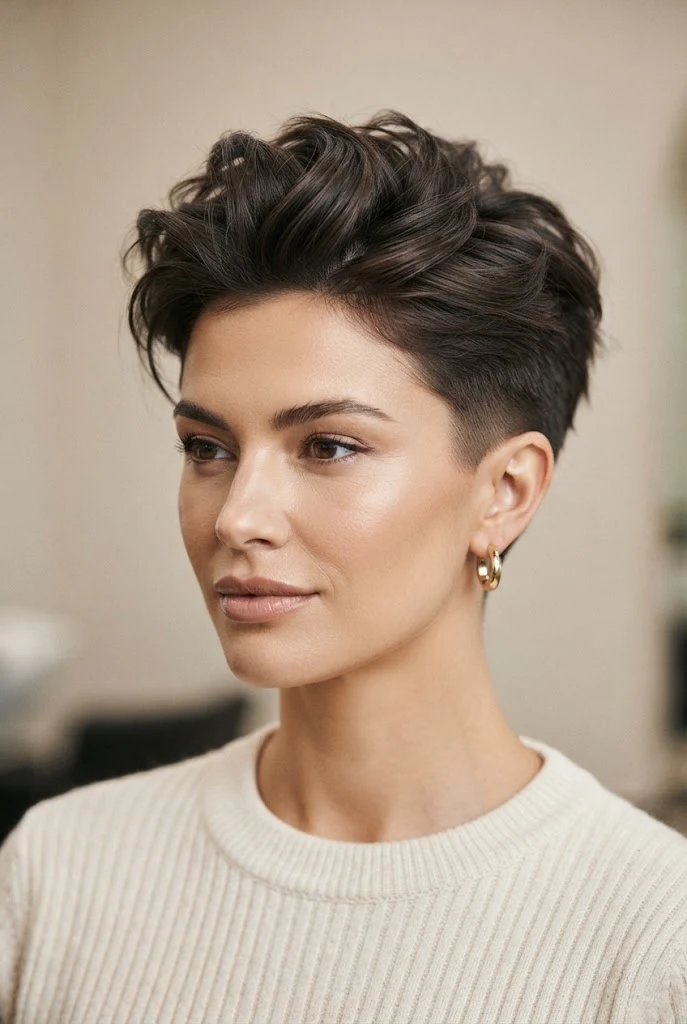 The Messy Quiff — casual short hairstyles simple style outfit